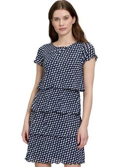 Betty Barclay Sommerkleid Betty Barclay Stufenkleid mit Rundhalsauschnitt Druck