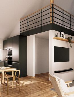 Kathedraldecke mit Empore + überdachte Terrasse, Preis inkl. Grundstück - Geisfeld