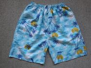 Badeshorts Boardshorts Badehose Hawaii Palmen hellblau gelb weiß XXL - Niddatal