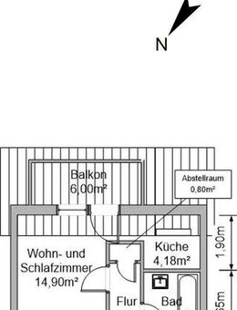 Möbilierte Dachgeschosswohnung mit Balkon - Lichtenstein (Sachsen)