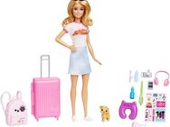 Barbie Anziehpuppe Reiseset mit Hündchen & Urlaubs-Zubehör, inklusive Puppe