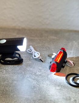 Frontlicht +Rücklicht Fahrradlicht Set USB wiederaufladbar Neu - Dresden