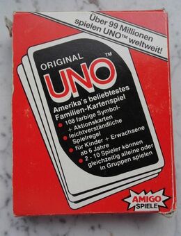 Original UNO Familien-Kartenspiel AMIGO 1986 Spiel EAN 4007396010015 8,- - Flensburg