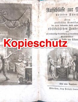 Antiquität Buch „Aufschlüsse zur Magie“ dritter Theil - Wörthsee