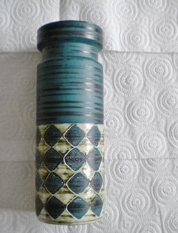Keramik-Vase,W.Germany,ca. 50/60er Jahre,Struktur,ca. 25 cm hoch,ca. 9 cm Dm. - Linnich