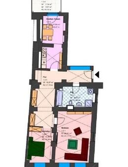 Erstbezug nach Komplettsanierung - großzügige 2-Raum Wohnung im Stadtzentrum von Zittau - Zittau