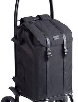 meister Einkaufstrolley Black Edition - Separater, 45 l, 45 Liter, Einkaufstrolley und Rucksack in einem