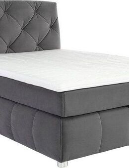 Jockenhöfer Gruppe Boxspringbett Bella erhältlich in 140 & 180cm Breite, mit Kaltschaum-Topper und Rauchglas-Steinen