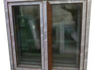 Kunststofffenster Fenster, 120x120cm bxh 2-fl Eiche Gold neu - Essen