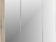 Schildmeyer Spiegelschrank Dorina, mit höhenverstellbaren Glasböden made in Germany Breite 70 cm, 3-türig, LED-Beleuchtung, Schalter-/Steckdosenbox