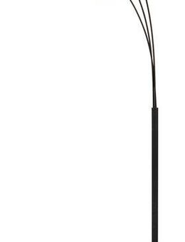 TRIO Leuchten Stehlampe Lumina, gebogene Stehleuchte mit Glasschirmen exkl 3xE14 max 10W, Leuchtmittel wechselbar, warmweiß - kaltweiß, amberfarbige Gläser in 3 Formen, Fußschalter, Bogenleuchte Höhe 200 cm