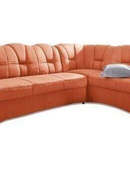 DOMO collection Ecksofa Papenburg, zeitlose Rückensteppung, elegante Armlehne, L-Form, mit Ottomane, wahlweise mit Bettfunktion