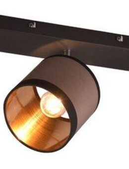 Reality Leuchten Deckenstrahler DAVOS, Deckenspot 3-flammig exkl 3xE14 max 10 W Stoffschirm zweifarbig, Leuchtmittel wechselbar, warmweiß - kaltweiß, Wandspot Deckenspot schwenkbar Leuchtmittel wechselbar Flur Küche