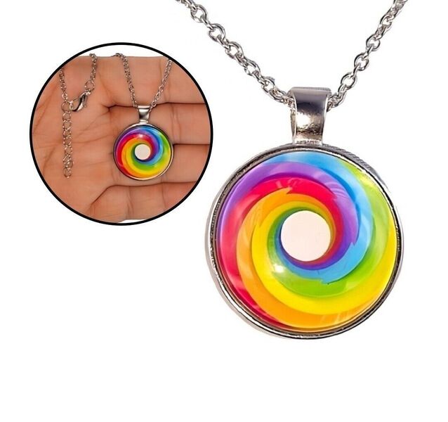 Runde Regenbogen Halskette Mit Anhänger Farbige Halsschmuck Modeschmuck 7,90 €* - Villingen-Schwenningen