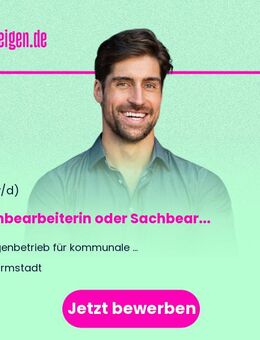 Sachbearbeiterin oder Sachbearbeiter im Gebührenbereich (m/w/d) - Darmstadt