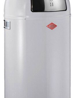 WESCO Mülleimer Pushboy Abfallsammler, mit Metalleinsatz, Griffe, Einwurfklappe aus Edelstahl und Bodenring