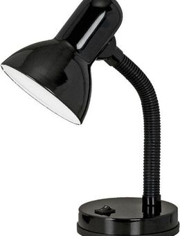EGLO Tischleuchte BASIC, Ein-/Ausschalter, Leuchtmittel wechselbar, ohne Leuchtmittel, schwarz / Ø12,5 x H30 cm / exkl. 1 x E27 (je max. 40W) / Wippschalter