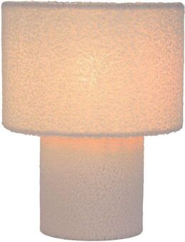 näve Tischleuchte Fluffy, ohne Leuchtmittel, fluffiger Plüschbezug, H:31cm D:23cm, Zuleitung mit Kippschalter, E27