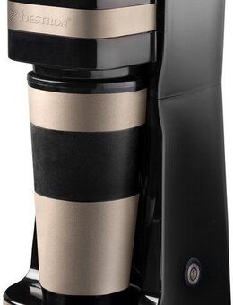 bestron Filterkaffeemaschine ACM112SAT, mit Isolierbecher, Permanentfilter, für 2 Große Tassen, Papierfilter 101