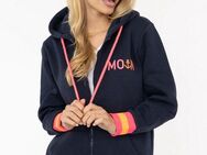 Zwillingsherz Sweatjacke "Moin ZH" mit Moin und Anker Stickerei und Kontrastbündchen