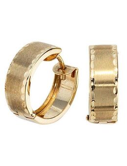 JOBO Paar Creolen Ohrringe rund, 333 Gold