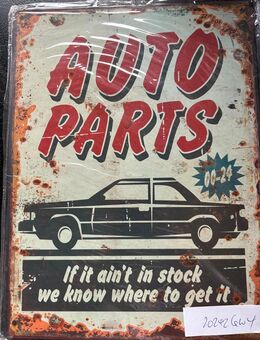 Metallschild - mit Auto Retro - Papenburg