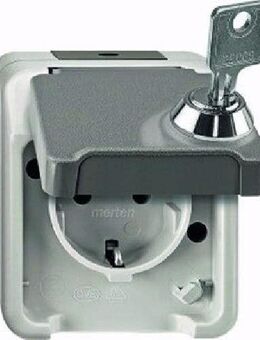 Merten MEG2423-8029 SCHUKO-Steckdose, abschliesbar Grau - Duisburg
