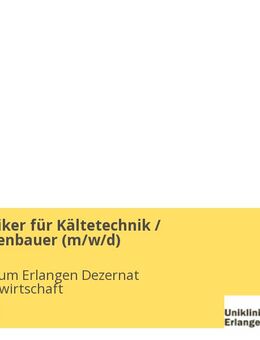Mechatroniker für Kältetechnik / Kälteanlagenbauer (m/w/d) - Erlangen