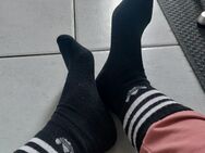 Getragene schwarze Adidas Socken - Nobitz