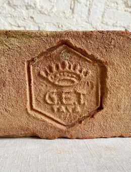 Stempel Mauer Ziegel Verzierung Inschriften Back Ziegel Stein Dekoration Feldbrand Wasserstrich - Salzatal