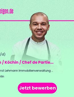 Koch / Köchin / Chef de Partie (m/w/d) für gehobene Deutsche Küche - Berlin
