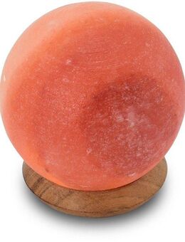 HIMALAYA SALT DREAMS Salzkristall-Tischlampe USB-Ball, LED wechselbar, Warmweiß, Handgefertigt aus Salzkristall - jeder Stein ein Unikat