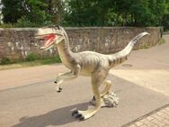 Velociraptor-ausgewachsener Saurier Dekofigur Gartendeko - Hergisdorf