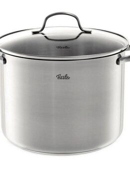 Fissler Kochtopf San Francisco, Edelstahl 18/10 (2-tlg), die Höhe des Topfes ist inkl. Deckel angegeben