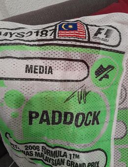 Einzelstück F1 Paddock Weste Malaysia GP 2008 Orginanl Signiert von Fernando Alonso - Ravensburg