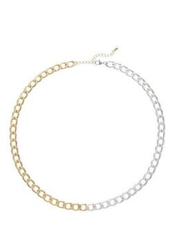 LASCANA Gliederkette, zweifarbige Halskette, weite Panzerkette