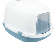 Trixie Katzentoilette Primo XXL Top mit Haube - blau/weiß