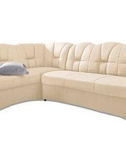 DOMO collection Ecksofa Papenburg, zeitlose Rückensteppung, elegante Armlehne, L-Form, mit Ottomane, wahlweise mit Bettfunktion