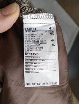 United Colors of Benetton-Damen-Stretch-Bundfalten-Hose,Kariert,2-Pocket,Größe 40 - Linnich