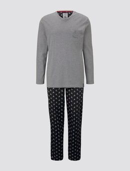 NEU mit ETIKETTEN * Herren oder auch Damen * Unisex * Hirsch * Elch * Langarm * Pyjama * Schlafanzug * Nachtwäsche * Hausanzug * Haus- Anzug "TOM TAILOR" Gr. 44- 46/ S * grau * dunkel- blau * weiß * - Riedlingen