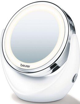 BEURER Kosmetikspiegel BS 49 beleuchteter Kosmetikspiegel mit LED-Licht, Mit 5-fach Vergrößerung für die Hautpflege und Beauty-Routine