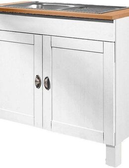 Home affaire Spülenschrank Oslo 100 cm breit, in 2 Tiefen, inklusive Einbauspüle aus Edelstahl