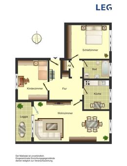 3-Zimmer-Wohnung in der City frei, ab August Einzugsfertig - Bergkamen