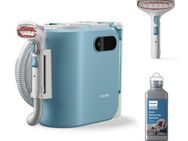 Philips Wasch-Sauger XW3193/11 3000 Series mit 2 Bürsten unterschiedlicher Größe, 400 W, beutellos, reinigt zahlreiche weiche Oberflächen, kompakt, Blau / Seidenweiß