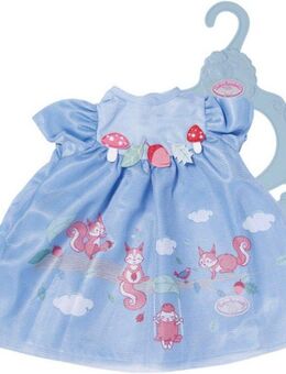 Baby Annabell Puppenkleidung Kleid blau Eichhörnchen, 43 cm