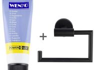 WENKO Toilettenpapierhalter Modell Bosio (Set), inkl. Power-Loc® Kleber, Edelstahl, Befestigen ohne Bohren