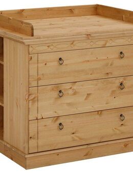 Lüttenhütt Wickelkommode Indra, Landhausstil, viel Stauraum, FSC® zertifiziertes Massivholz, inklusive Unterbauregal und Aufsatz