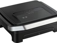 Tefal Kontaktgrill Inicio Classic, 2-in-1 Panini/Grill, antihaftbeschichtete Platten, 2000 W, Platzsparende Aufbewahrung, spülmaschinenfeste Saftschale, GC2718
