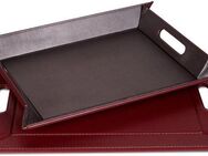 freeform Tablett DUO, 2-farbiges Wendetablett, Tablett und Tisch-Set in einem, wendbar, Kunstleder, (1-tlg), mit Doppelfunktion, pflegeleicht und kann platzsparend verstaut werden