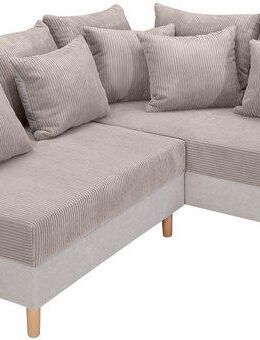 COLLECTION AB Ecksofa L-Form, Ecksofa,Ottomane rechte Seite montierbar,Komfortablen bonnelfederkern